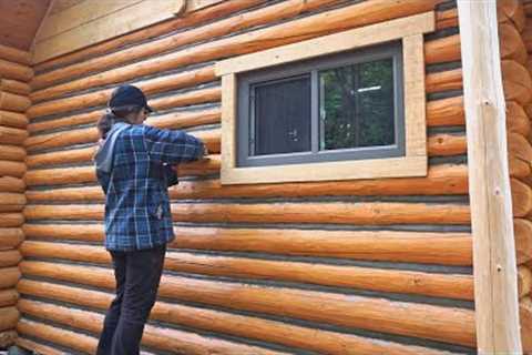 Building A Log Cabin | Ep. 56 | Ripping out the chinking and starting again! | Porch roofing
