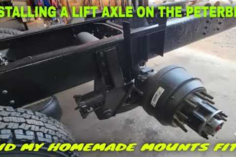 PETERBILT FRAME STRETCH PT14. MOUNTING AND PLUMBIMNG LIFT AXLE W/ AUXILARTY AIR TANK