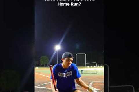 Can a Tennis Player Hit a HOME RUN? #shorts #baseball