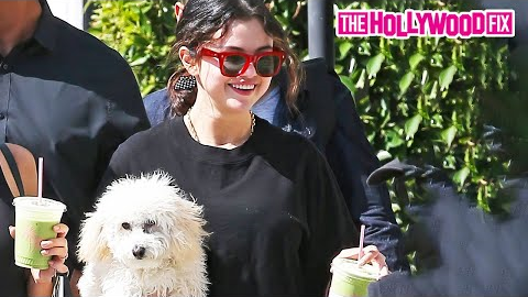 Selena Gomez Looks Happier Than Ever Grabbing Drinks With Her Dog