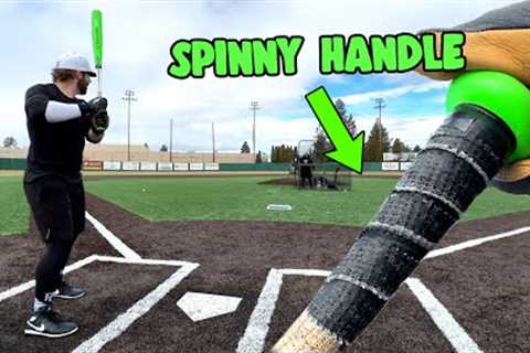 Hitting with the EASTON MAKO TORQ (bat with the spinny handle) | BBCOR Baseball Bat Review