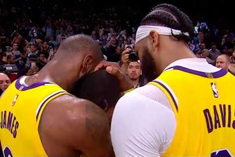 LeBron James &amp; Lonnie Walker IV Share a Moment after Game 4 Win