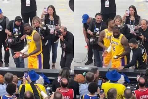 Warriors didn't have chalk for LeBron James pregame ritual 😂