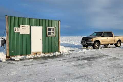 ICE FISHING. Joe and Melissa. Lake of the Woods. Border View Lodge. Baudette Minnesota. Great time!