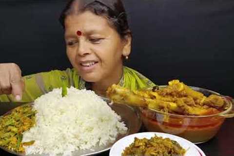 BIGBITES, EATING SPICY MUTTON PAYA,CHUNO MACHER JHAL AND HUGE RICE।।