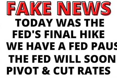 Stock Market CRASH: Complacent Traders Believe A FAKE FED PAUSE Is Real - Fake News!