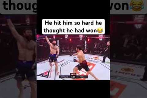 He was hit so hard, he thought he won the fight! #sports #trending #shorts #mma #amazing