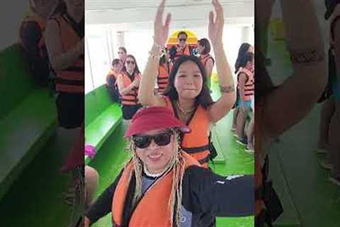 inside the boat going to island hopping