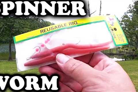 Fishing With Creme Natural Worm!  Pre Rigged Spinner Worm Bass Fishing