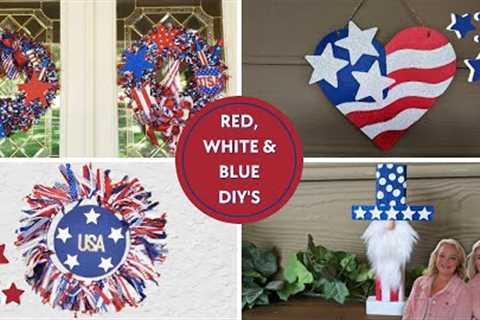 Patriotic Dollar Tree DIYs: Red, White &amp; Blue Home Decor!