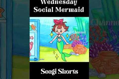 Social Media Little Mermaid Party #shorts #wednesday #stopmotion #seegichannel