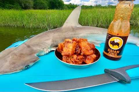Fresh Shark Wings on the Boat! Catch Cook Camp at the Coast!