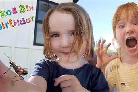 PET BUGS for NiKO's 5th BiRTHDAY!!  Baby Stick Bug Pets and a fun Minecraft in real life bday party
