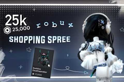 25K ROBUX SHOPPING SPREE for my bday! (buying korblox)