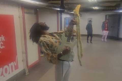 STREET PERFORMER - THE BEST Jimi Hendrix cover I've ever seen Foxy Lady