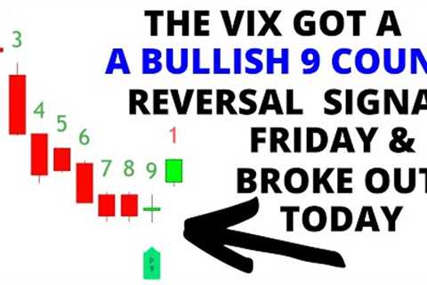 Stock Market CRASH To Resume:  VIX Breaks Out After A Bullish 9 Count - Dow Gets A Bearish 9 Count