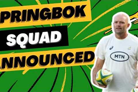 Springboks Name Initial Squad for Rugby Championship 2023