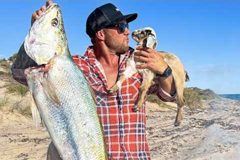 INSANE OVERNIGHT - Catch and Cook - With My Baby GOAT 🐐