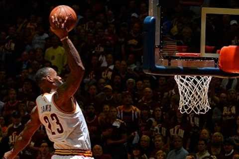 Lebron James Breaks the Glass with his Dunk!!