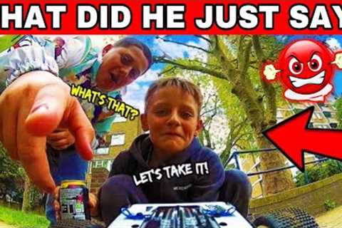 Robot Attacked trying to play in the park FPV RC CARS In N Out