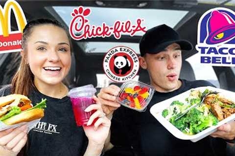 EATING THE HEALTHIEST ITEMS FROM FAST FOOD RESTAURANTS!