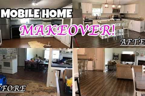 😱 MOBILE HOME MAKEOVER! // BEFORE &amp; AFTER TRANSFORMATION // AMAZING KITCHEN REMODEL! ✨