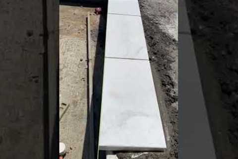 #pool coping installation #mason #albañileriainusa