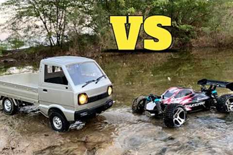 WPL VAN vs Wltoys a959 | RC Car Water Test | Wltoys RC Car