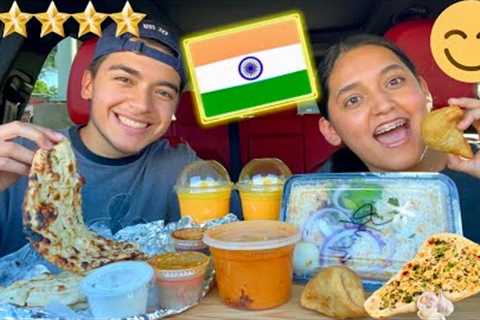Trying INDIAN FOOD for the FIRST TIME!! | Mukbang, Butter Chicken, Garlic Naan