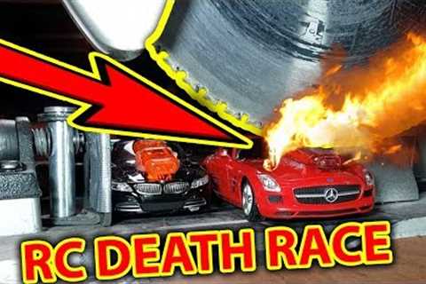 RC Cars VS Chop SAW - FIRE - Angle GRINDERS - DRIFTING Last Car Moving WINS