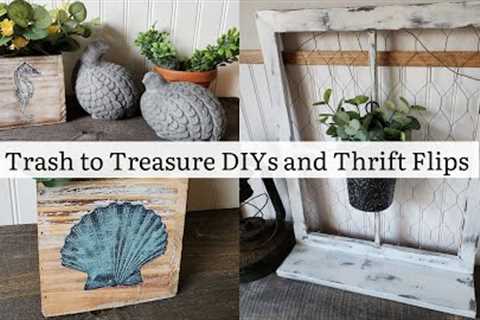 Trash to Treasure DIY Projects and Thrift Flips | Wood, Thrifted Items, and IOD Stamps