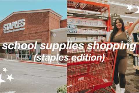 college school supplies shopping vlog + giveaway 2022 | staples