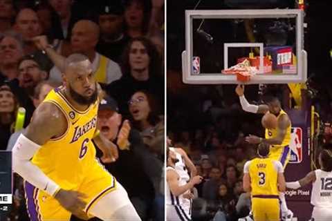 LeBron James UNREAL Reverse Dunk At Age 38 😳