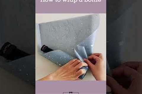 How to wrap a wine bottle for gift #shorts