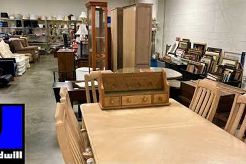GOODWILL FURNITURE KITCHEN TABLES ARMCHAIRS SOFAS HOME DECOR SHOP WITH ME SHOPPING STORE WALKTHROUGH