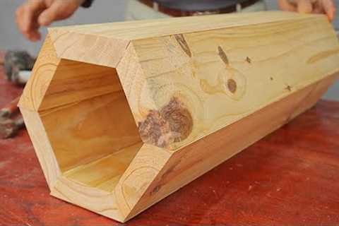 Very Interesting Woodworking Idea And Skills From Wood Pieces // Luxury Wooden Dining Table Design