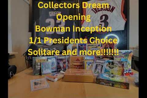 COLLECTORS DREAM UNBOXING! 1/1 PRESIDENTS CHOICE, BOWMAN INCEPTION, PRIZM, SELECT, HOCKEY, POKEMON
