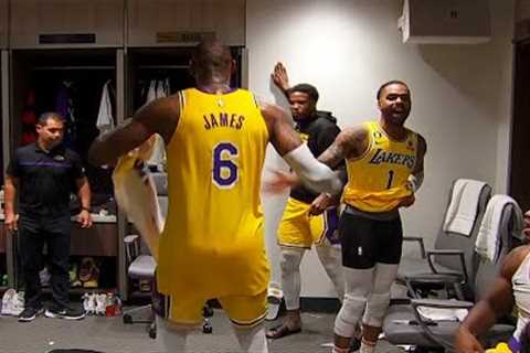Lakers making Goat Noises when LeBron gets in the Locker Room🐐😂