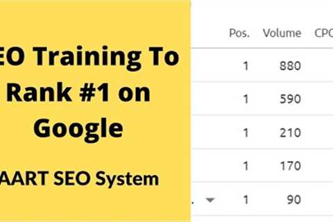Practical SEO Course: Rank #1 Using AART SEO System (Complete Training)