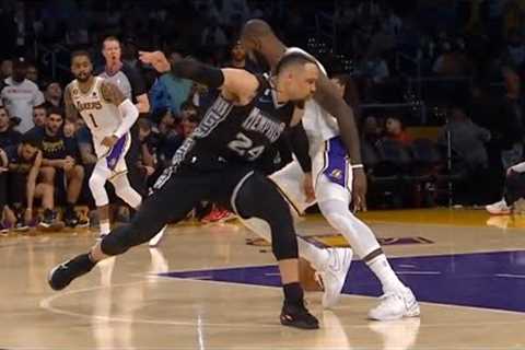 Dillon Brooks gets ejected for hitting LeBron James in the groin - flagrant 2 foul