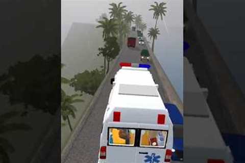 ambulance Dangerous road in ACCIDENT 😱🤯😢#bussid #viral #video #trending #youtubeshorts #gaming