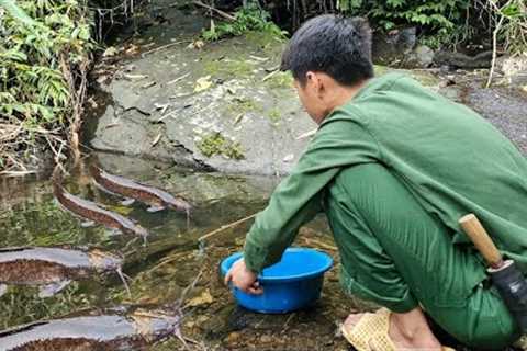 survival instincts, fishing skills of primitive people.[ Wild survival ]-Ep20