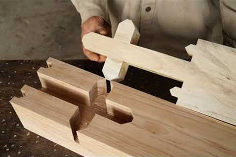 Awesome Techniques Wood Joints Of Carpenter,  Perfect Hand Cutting Japanese Woodworking Structure