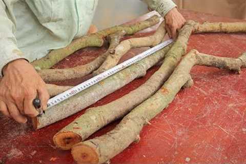 Extremely Useful And Easy Woodworking Project // Build A Very Cool Style Table Out Of Dry Branches