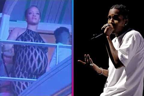 Rihanna VIBES OUT to A$AP Rocky's Performance