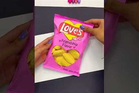 DIY BFF Chips bag Idea 💖😍 #shorts #craft #diy #tutorial #crafts #gift #artist #creative #art