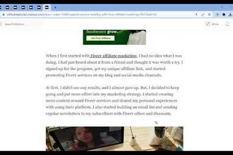 How I Make $1500 Passive Income Monthly with Fiverr Affiliate Marketing