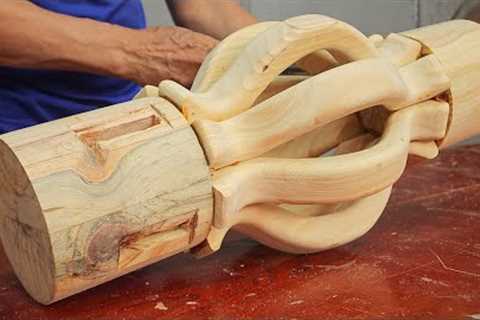 The Carpenter Very Skilled Woodworking Skills // Amazing Tea Table Design That You Should Not Miss