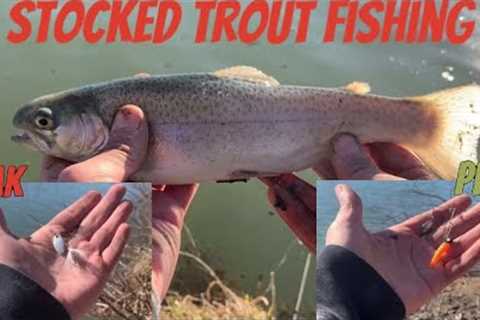 🎣FISHING FOR STOCKED TROUT IN CANONSBURG LAKE🎣