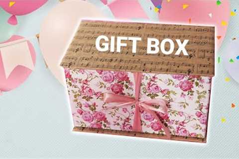 DIY GIFT BOX 🎁 TUTORIAL | How to make HINGED LID Gift Box